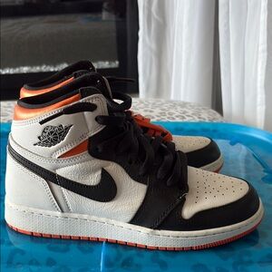 Nike Air High-Top Sneakers - Black, White, and Orange